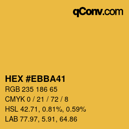 Color code: HEX #EBBA41 | qconv.com