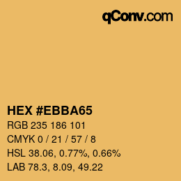 Color code: HEX #EBBA65 | qconv.com