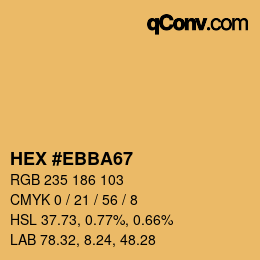 Color code: HEX #EBBA67 | qconv.com