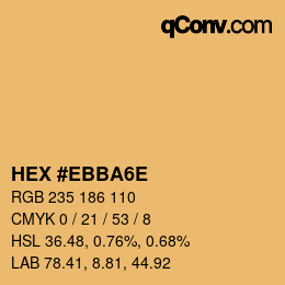 Farbcode: HEX #EBBA6E | qconv.com