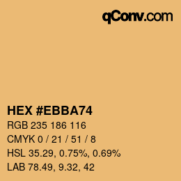Color code: HEX #EBBA74 | qconv.com