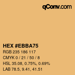 Color code: HEX #EBBA75 | qconv.com