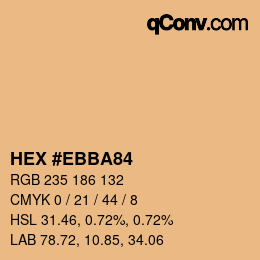 Color code: HEX #EBBA84 | qconv.com