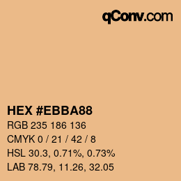 Color code: HEX #EBBA88 | qconv.com