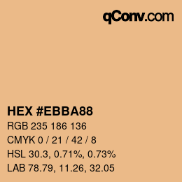 カラーコード: HEX #EBBA88 | qconv.com