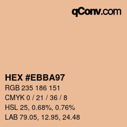 Color code: HEX #EBBA97 | qconv.com