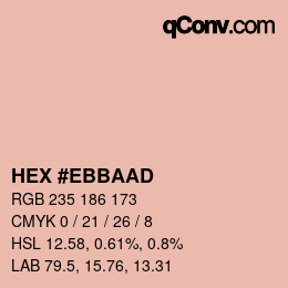 Color code: HEX #EBBAAD | qconv.com