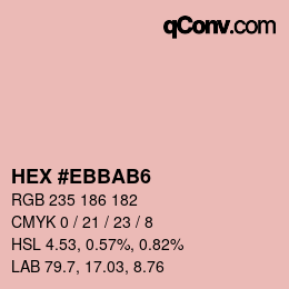 Color code: HEX #EBBAB6 | qconv.com