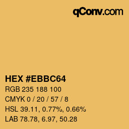 Color code: HEX #EBBC64 | qconv.com