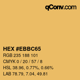 Color code: HEX #EBBC65 | qconv.com
