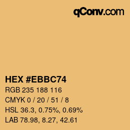 Color code: HEX #EBBC74 | qconv.com