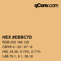カラーコード: HEX #EBBC7D | qconv.com