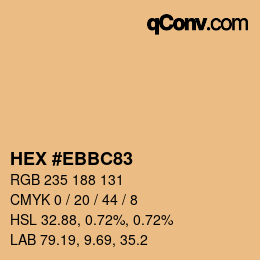 Color code: HEX #EBBC83 | qconv.com