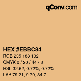 Color code: HEX #EBBC84 | qconv.com