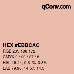 カラーコード: HEX #EBBCAC | qconv.com