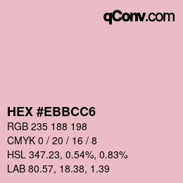 Color code: HEX #EBBCC6 | qconv.com