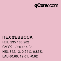 Color code: HEX #EBBCCA | qconv.com