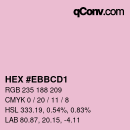 Color code: HEX #EBBCD1 | qconv.com