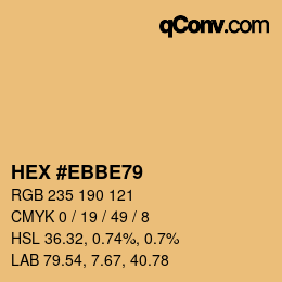 Color code: HEX #EBBE79 | qconv.com