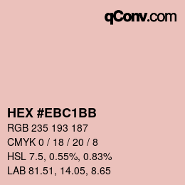 Color code: HEX #EBC1BB | qconv.com