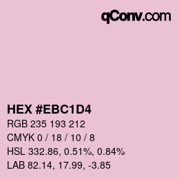 カラーコード: HEX #EBC1D4 | qconv.com