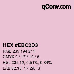 Color code: HEX #EBC2D3 | qconv.com