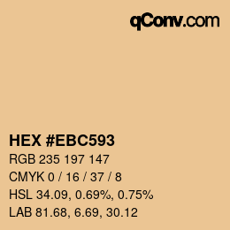 Color code: HEX #EBC593 | qconv.com
