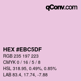 Color code: HEX #EBC5DF | qconv.com