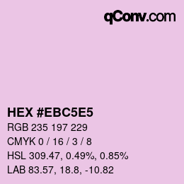 Color code: HEX #EBC5E5 | qconv.com