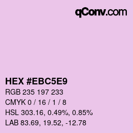 Color code: HEX #EBC5E9 | qconv.com