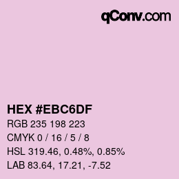 Color code: HEX #EBC6DF | qconv.com