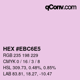 Color code: HEX #EBC6E5 | qconv.com