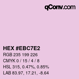Color code: HEX #EBC7E2 | qconv.com