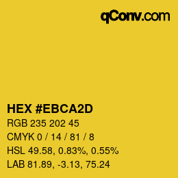 カラーコード: HEX #EBCA2D | qconv.com