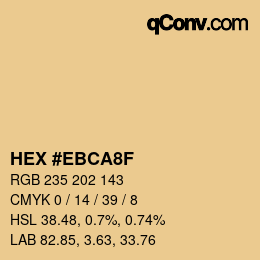 カラーコード: HEX #EBCA8F | qconv.com