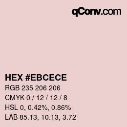 Color code: HEX #EBCECE | qconv.com