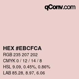 カラーコード: HEX #EBCFCA | qconv.com