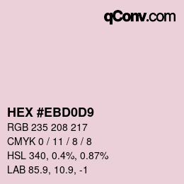 Farbcode: HEX #EBD0D9 | qconv.com