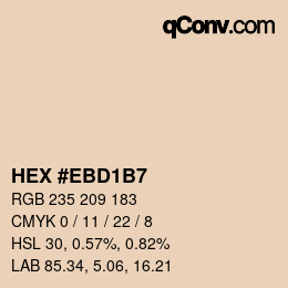 Color code: HEX #EBD1B7 | qconv.com