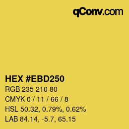 Color code: HEX #EBD250 | qconv.com