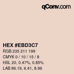 Color code: HEX #EBD3C7 | qconv.com