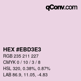 Color code: HEX #EBD3E3 | qconv.com