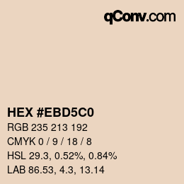 カラーコード: HEX #EBD5C0 | qconv.com