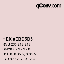 Código de color: HEX #EBD5D5 | qconv.com