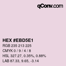 Color code: HEX #EBD5E1 | qconv.com