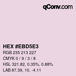 Color code: HEX #EBD5E3 | qconv.com