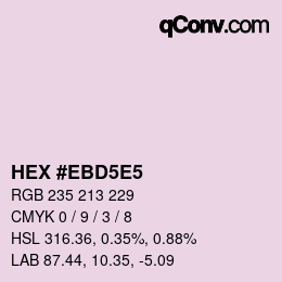 カラーコード: HEX #EBD5E5 | qconv.com