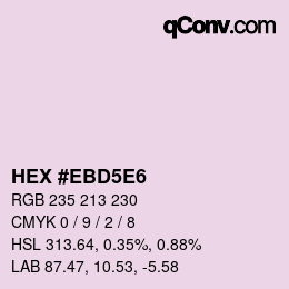 カラーコード: HEX #EBD5E6 | qconv.com