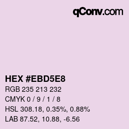 Color code: HEX #EBD5E8 | qconv.com