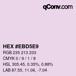Color code: HEX #EBD5E9 | qconv.com